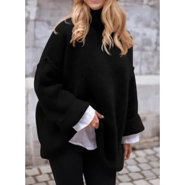 PRETTYGARDEN Women's Oversized Chunky Turtleneck Sweater