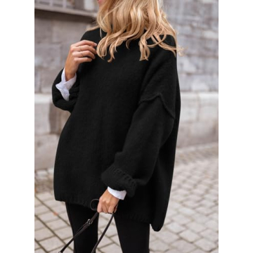PRETTYGARDEN Women's Oversized Chunky Turtleneck Sweater