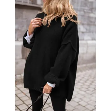 PRETTYGARDEN Women's Oversized Chunky Turtleneck Sweater