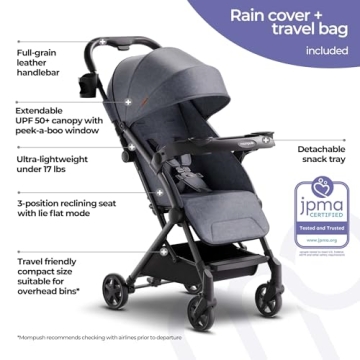 Mompush Lithe V2 Lightweight Stroller for Easy Travel