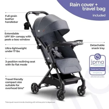 Mompush Lithe V2 Lightweight Stroller for Easy Travel