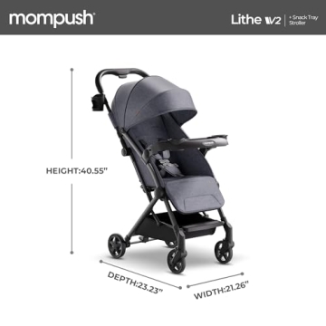 Mompush Lithe V2 Lightweight Stroller for Easy Travel