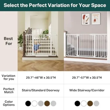 Cumbor Baby Gate 29.7-46" for Safe Home Access