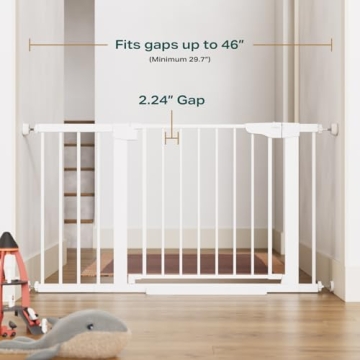 Cumbor Baby Gate 29.7-46" for Safe Home Access