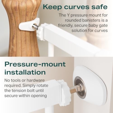 Cumbor Baby Gate 29.7-46" for Safe Home Access