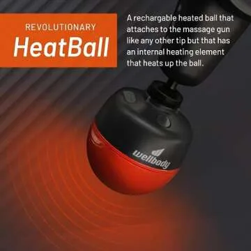 Advance Deep Tissue Massage Gun with Heat | Heated Massage Gun with ThermoPulse Vibration Tech | Por...