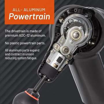 Advance Deep Tissue Massage Gun with Heat | Heated Massage Gun with ThermoPulse Vibration Tech | Portable Massage gun | Handheld Massage Gun & Travel Massage Gun for Muscle Relief - Ergonomic Grip