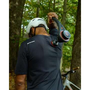 Advance Deep Tissue Massage Gun with Heat | Heated Massage Gun with ThermoPulse Vibration Tech | Portable Massage gun | Handheld Massage Gun & Travel Massage Gun for Muscle Relief - Ergonomic Grip