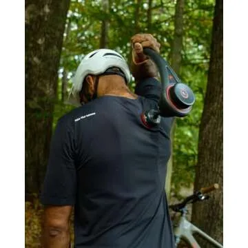 Advance Deep Tissue Massage Gun with Heat | Heated Massage Gun with ThermoPulse Vibration Tech | Portable Massage gun | Handheld Massage Gun & Travel Massage Gun for Muscle Relief - Ergonomic Grip