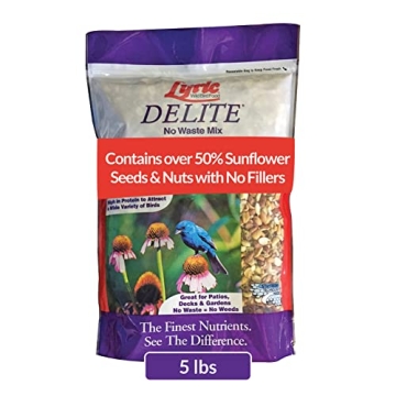 Lyric Delite Wild Bird Seed - No Waste Mix Attracts Buntings, Chickadees & Finches