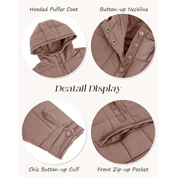 Fazortev Oversized Puffer Jacket for Women in Stylish Comfort