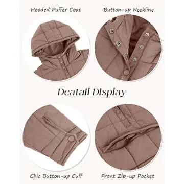 Fazortev Oversized Puffer Jacket for Women in Stylish Comfort