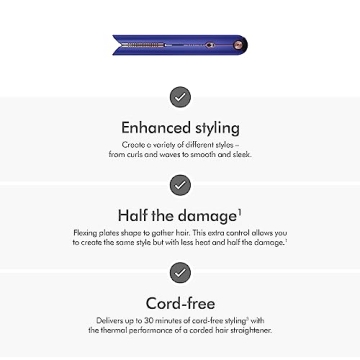 Dyson Corrale Hair Straightener Vinca Blue and Rose Gold