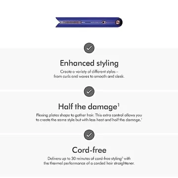 Dyson Corrale Hair Straightener Vinca Blue and Rose Gold