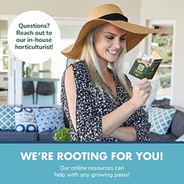 Indoor Herb Garden Seed Starter Kit - Herbal Tea Growing Kits, Grow Medicinal Herbs Indoors, Seeds for Planting, Soil, Plant Markers, Pots, Infuser, Planter Box, Gardening Gifts for Women