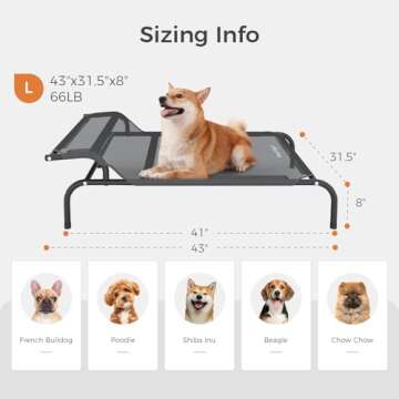 Sweetnight Elevated Dog Bed with Cool Comfort for Medium Dogs