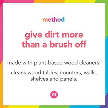 Method Daily Wood Cleaner, Plant-Based Formula that Cleans Shelves, Tables, and Other Wooden Surfaces While Removing Dust & Grime, Almond Scent, 828 ml Spray Bottles, Packaging May Vary (Pack of 2)