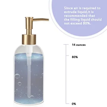 Natheeph 14OZ Ceramic Soap Pump for Kitchen & Bathroom