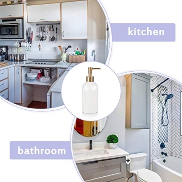 Natheeph 14OZ Ceramic Soap Pump for Kitchen & Bathroom