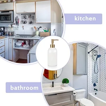 Natheeph 14OZ Ceramic Soap Pump for Kitchen & Bathroom