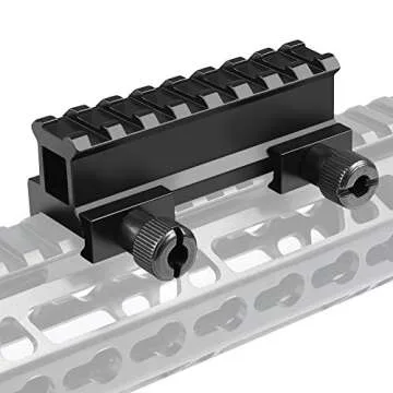 Fyland 0.83'' Picatinny Riser Mount with See Through Hole for Scopes and Optics, 3.3'' Long, 8 Slot