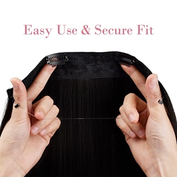 REECHO Invisible Wire Hair Extensions Adjustable Secure Fit