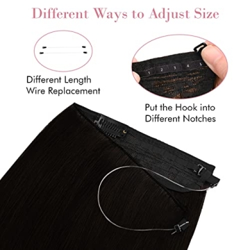 REECHO Invisible Wire Hair Extensions Adjustable Secure Fit