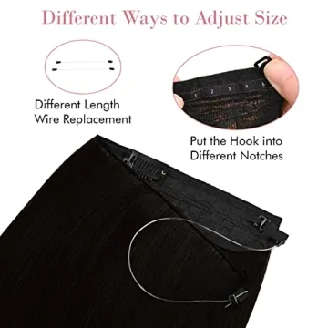 REECHO Invisible Wire Hair Extensions Adjustable Secure Fit
