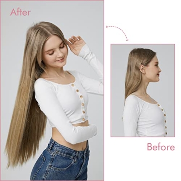 REECHO Invisible Wire Hair Extensions Adjustable Secure Fit