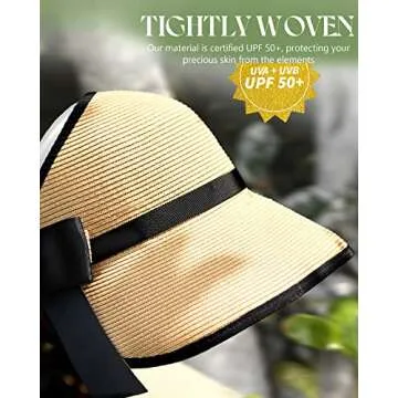 FURTALK Beach Hat Stylish UPF50+ Sun Visor for Women