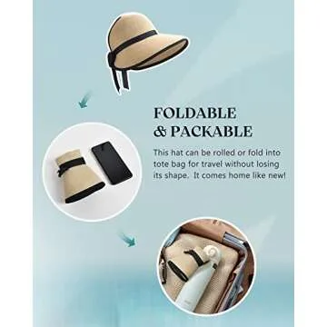 FURTALK Beach Hat Stylish UPF50+ Sun Visor for Women