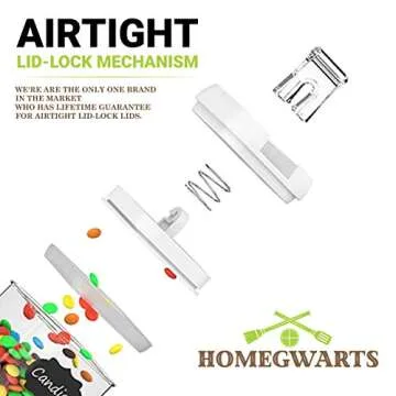 Airtight Food Storage Containers - Airtight Container Set with Lids - Food Storage Container Set - Plastic BPA Free - 7 Piece Set - BONUS 24 Labels with Marker - Heavy Duty Dry Food Storage Container