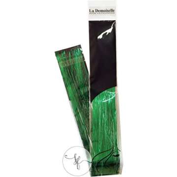 40" Fairy Hair Tinsel 100 Strands (Shiny Green)