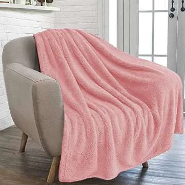FurryBaby Dog Blanket Soft Washable Sherpa 32x40 Pink
