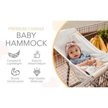 Binxy Baby Shopping Cart Hammock for Infants and Toddlers, Babies, for All Car Seat Models, Grocery,...