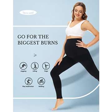 3AXE Women's Maternity Leggings for Comfort and Style