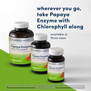 American Health Papaya Enzyme with Chlorophyll Chewable Tablets - 600 Count (200 Total Servings)