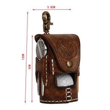 Tourbon Leather Golf Ball Pouch Stylish for All Golfers