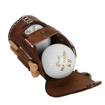 Tourbon Leather Golf Ball Pouch Stylish for All Golfers