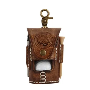 Tourbon Leather Golf Ball Pouch Stylish for All Golfers