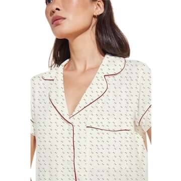 Eberjey Gisele Printed Short PJ Set in Haute Red