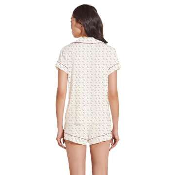 Eberjey Gisele Printed Short PJ Set in Haute Red