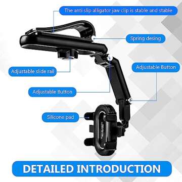 SXhyf 2023 Muti-Used Car Visor 1080 Rotation Phone Clip, Universal Car Phone Holder Mount, Cell Phon...