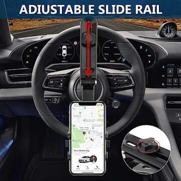 SXhyf 2023 Muti-Used Car Visor 1080 Rotation Phone Clip, Universal Car Phone Holder Mount, Cell Phone Holder Car Fit for iPhone 11 12 13 14 Pro Max Samsung All Phone Sxhyfmph1.0 (2nd Generation)