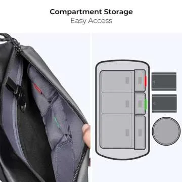 K&F Concept 2 in 1 Sling Bag Everyday Shoulder Bag & Multifunction Photography Crossbody Camera DSLR Backpack Portable Bag