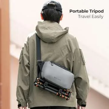 K&F Concept 2 in 1 Sling Bag Everyday Shoulder Bag & Multifunction Photography Crossbody Camera DSLR Backpack Portable Bag
