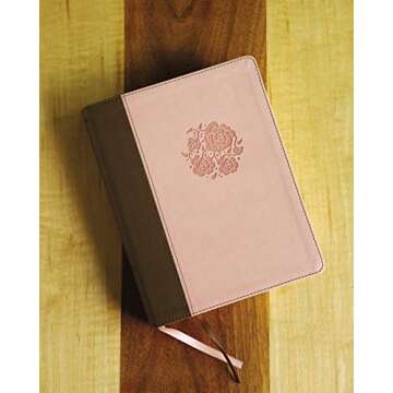 NIV, Journal the Word Bible for Women, Leathersoft, Brown/Pink, Red Letter, Comfort Print: 500+ Prom...