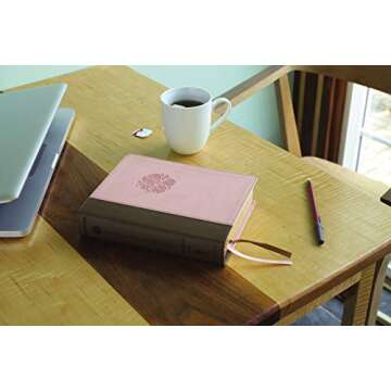 NIV, Journal the Word Bible for Women, Leathersoft, Brown/Pink, Red Letter, Comfort Print: 500+ Prompts to Encourage Journaling and Reflection