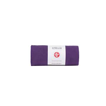 Manduka eQua Yoga Mat Towel, Absorbent, Quick Drying, Non-Slip for Yoga, Gym, Pilates, Outdoor Fitness, Magic, 72"