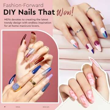MEFA 56 Pcs Gel Nail Polish Kit with U V Light 48W Nail Dryer, 32 Colors Nude Pink Gray Gel Nail Pol...
